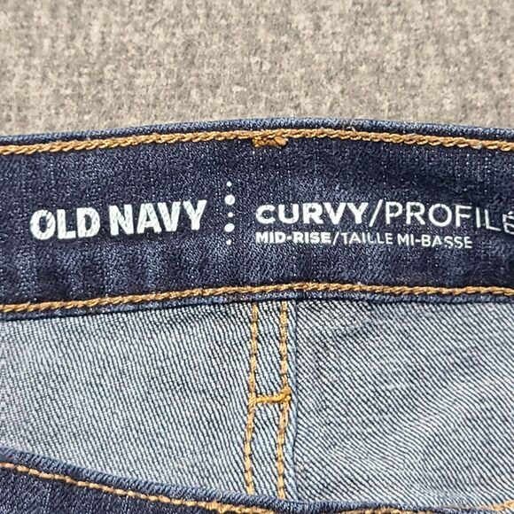 Old Navy Womens Jeans 12 Curve Profile Slim Straight Festival Beach Party Boho - Picture 5 of 9